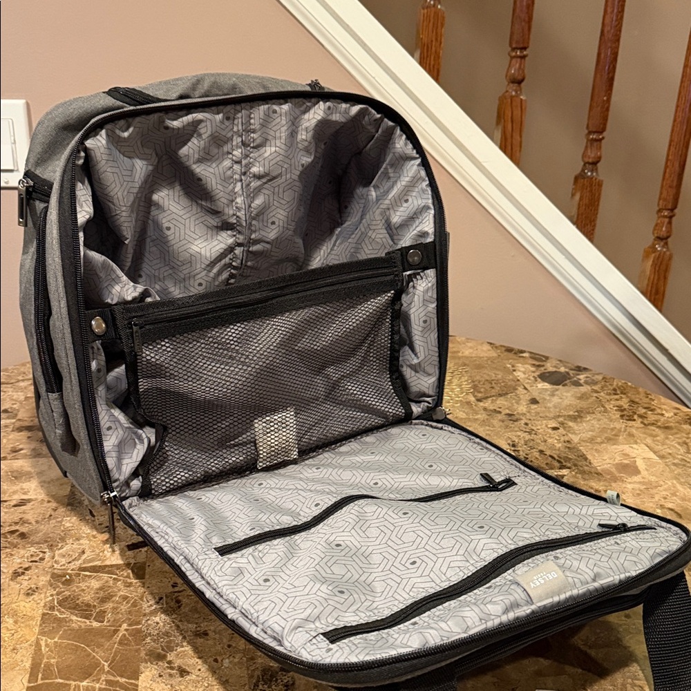 Delsey Paris Depart 2.0 Gray Under-Seat Travel Bag with Multiple Pockets, Wheels - Picture 7 of 16